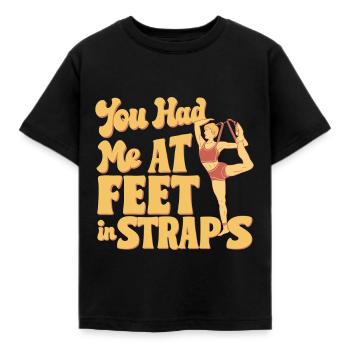 Tu m’avais aux pieds dans les sangles 59 - T-shirt Enfant - noir - Devant - AI Model Kid Female (0cm)