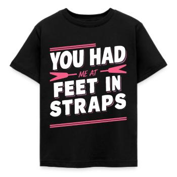 Tu m’avais aux pieds dans les sangles 62 - T-shirt Enfant - noir - Devant - AI Model Kid Female (0cm)