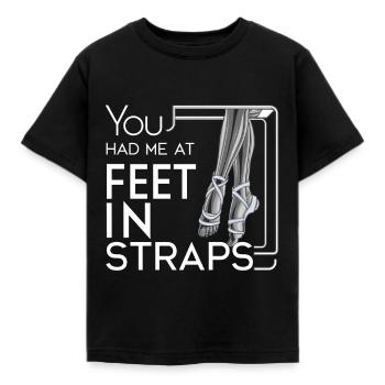 Tu m’avais aux pieds dans les sangles 63 - T-shirt Enfant - noir - Devant - AI Model Kid Female (0cm)