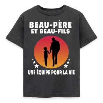 Step-Dad Step-Dad Stepson Vintage Humor - Kids' T-Shirt - dark grey - Front - AI Model Kid Female (0cm)