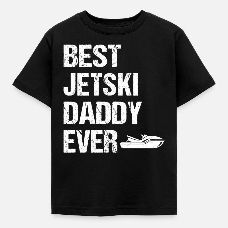 Best jetski Daddy Ever - Jetski Racing Jetski Dadd - Kinder T-Shirt - Schwarz