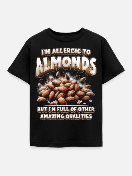 Mandelallergie - Kinder T-Shirt - Schwarz