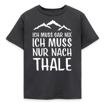 Thale I Harz Brocken Brockenbahn Walpurgis for - Kids' T-Shirt - dark grey - Front - AI Model Kid Female (0cm)