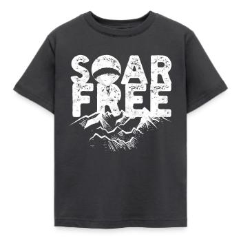 Paragliding Paraglider Glider Soar Free - Kids' T-Shirt - dark grey - Front - AI Model Kid Female (0cm)