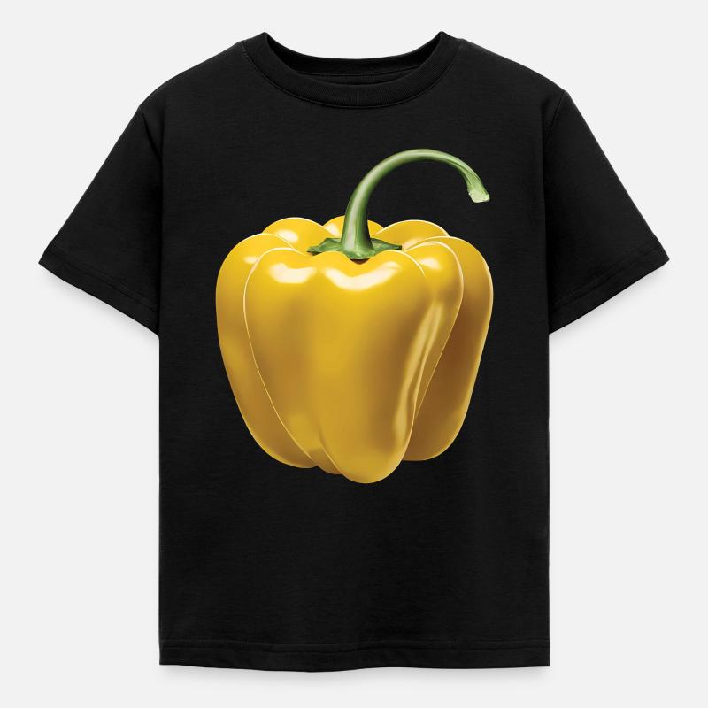 Paprika Geschenk - Kinder T-Shirt - Schwarz