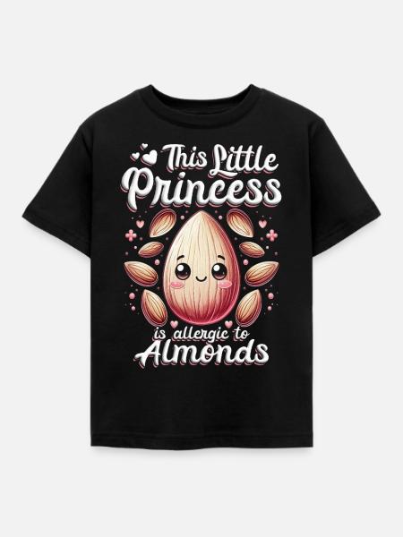 Mandelallergie Allergic To Almonds - Kinder T-Shirt - Schwarz
