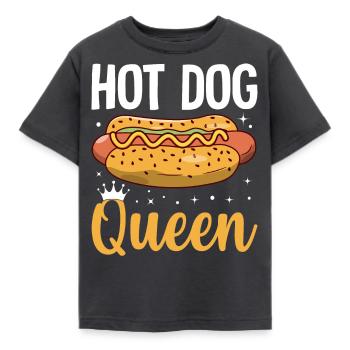 Wurstbrötchen Gegrillter Hot Dog - Kinder T-Shirt - Dunkelgrau - Vorne - AI Model Kid Female (0cm)