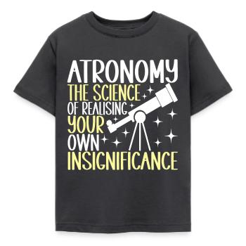 Astronom Astronomie - Kinder T-Shirt - Dunkelgrau - Vorne - AI Model Kid Female (0cm)