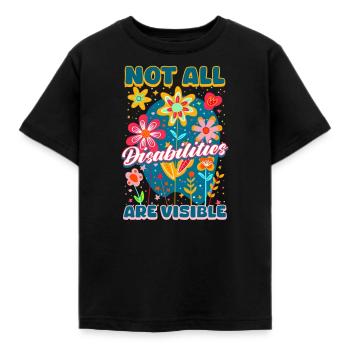 Unsichtbare Behinderung Nicht alle sind sichtbar - Kinder T-Shirt - Schwarz - Vorne - AI Model Kid Female (0cm)