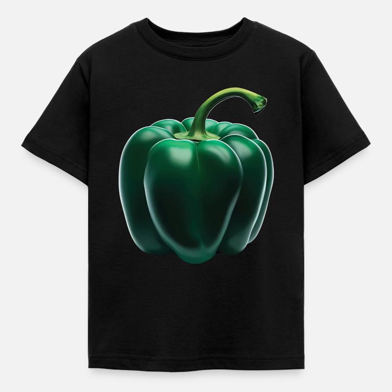 Paprika Geschenk - Kinder T-Shirt - Schwarz