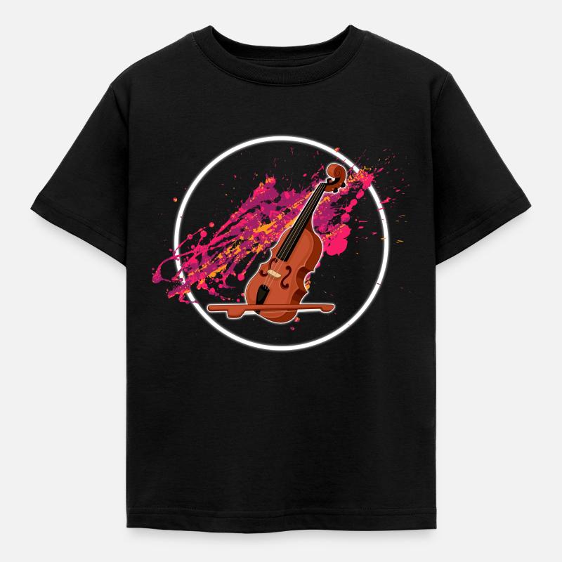 violin instruments - Kinder T-Shirt - Schwarz
