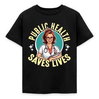 Éducateur en santé La santé publique sauve des vies Éducateur - T-shirt Enfant - noir - Devant - AI Model Kid Female (0cm)
