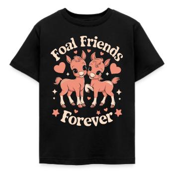 Amoureux des chevaux, soins aux poulains, équitation, passion - T-shirt Enfant - noir - Devant - AI Model Kid Female (0cm)