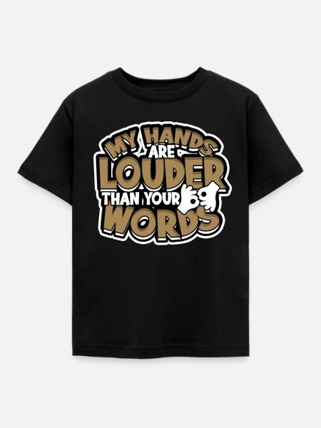 ASL Dolmetscher Gebärdensprache - Kinder T-Shirt - Schwarz