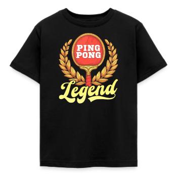 Ping Pong Ping Pong Legende - Kinder T-Shirt - Schwarz - Vorne - AI Model Kid Female (0cm)