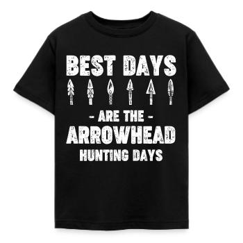 Les meilleurs jours sont les jours de chasse aux pointes de flèches - T-shirt Enfant - noir - Devant - AI Model Kid Female (0cm)