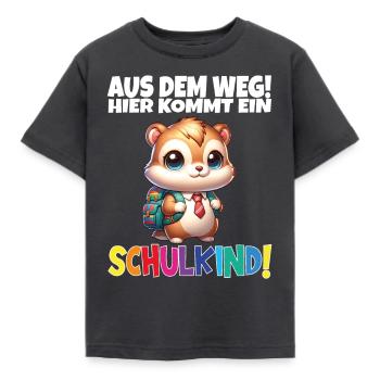 Écolier 2024 entrant à l'école - T-shirt Enfant - charbon - Devant - AI Model Kid Female (0cm)