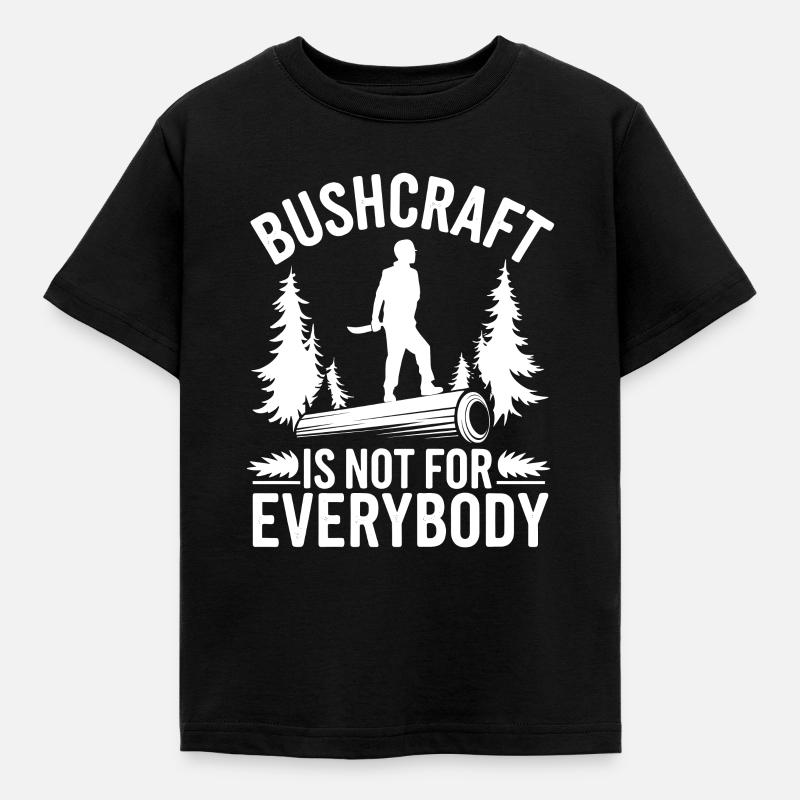 Bushcraft - Kinder T-Shirt - Schwarz
