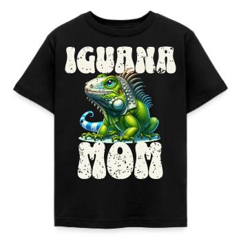 Leguan - Kinder T-Shirt - Schwarz - Vorne - AI Model Kid Female (0cm)