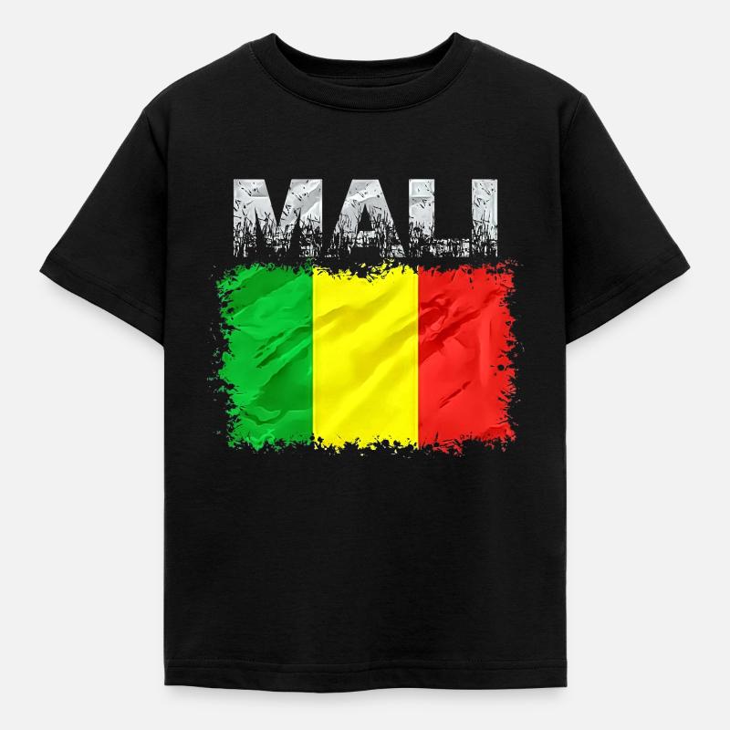 Mali - Kinder T-Shirt - Schwarz