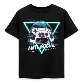 Gaming Controller Glitch Design - Kinder T-Shirt - Schwarz - Vorne - AI Model Kid Female (0cm)