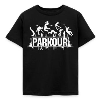 Coureurs de Parkour Parkour - T-shirt Enfant - noir - Devant - AI Model Kid Female (0cm)