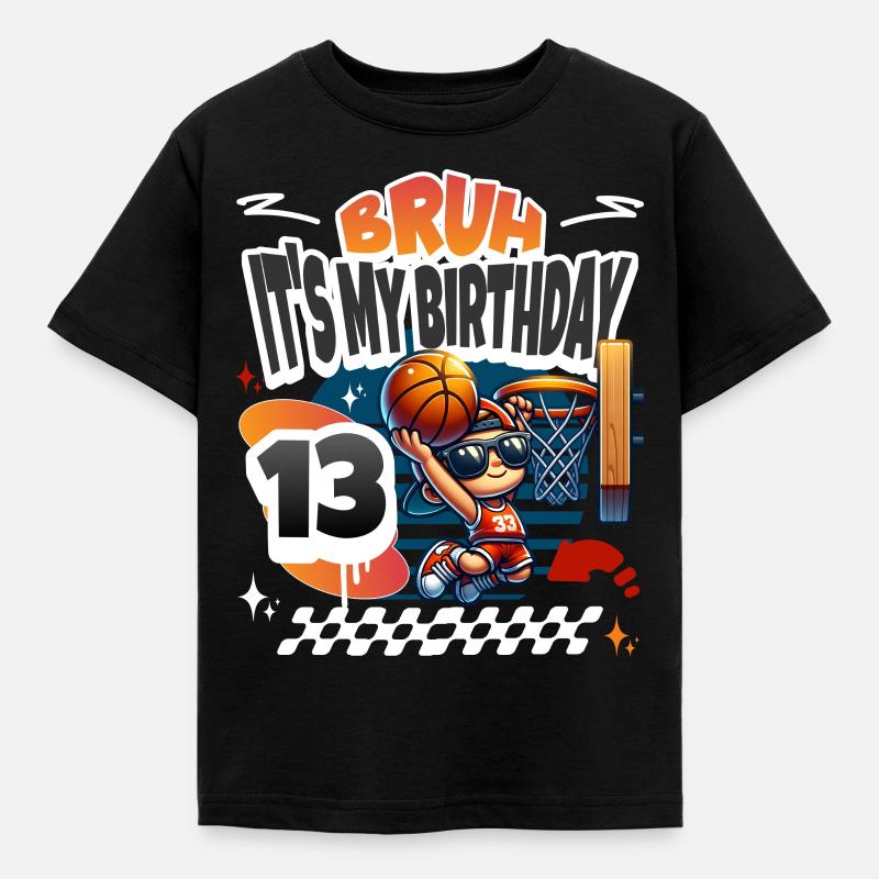 Pallacanestro 13° Compleanno - Maglietta per bambini - nero