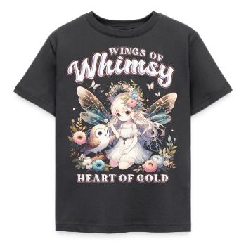 Fee Fairy Fairycore - Kids' T-Shirt - dark grey - Front - AI Model Kid Female (0cm)