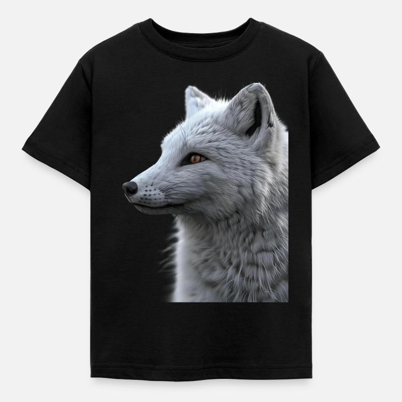 Polarfuchs - Kinder T-Shirt - Schwarz