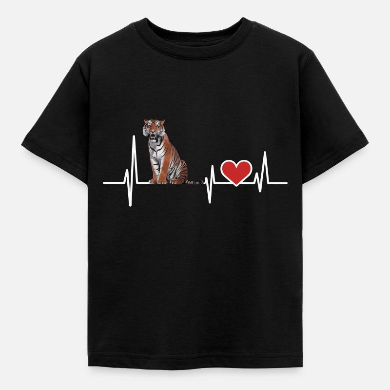 Tiger - Kinder T-Shirt - Schwarz