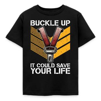 Safety Officer Buckle Up It Could Public Safety - Kids' T-Shirt - black - Front - AI Model Kid Female (0cm)