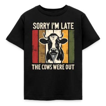 Cow Farmer Funny Farming Cows Animal Farm - Kids' T-Shirt - black - Front - AI Model Kid Female (0cm)