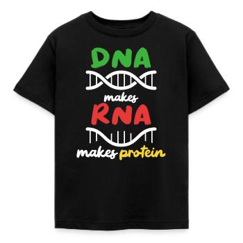Aus DNA wird RNA wird Protein - Kinder T-Shirt - Schwarz - Vorne - AI Model Kid Female (0cm)