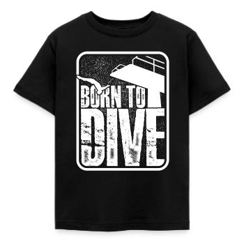 Divers Scuba Diving Diving - Kids' T-Shirt - black - Front - AI Model Kid Female (0cm)