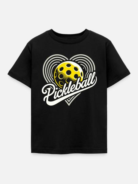 Pickleball, I Love Pickleball - Kinder T-Shirt - Schwarz