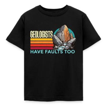 Les géologues ont aussi des failles Aime la collecte de roches - T-shirt Enfant - noir - Devant - AI Model Kid Female (0cm)