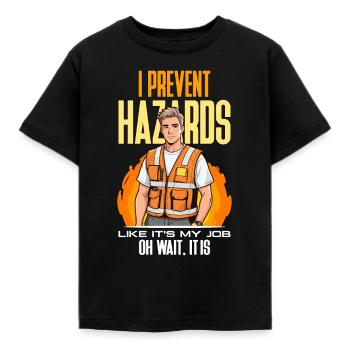 Safety Officer I Prevent Hazards Safety Management - Kids' T-Shirt - black - Front - AI Model Kid Female (0cm)