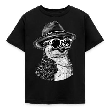 Pingviini - Lasten t-paita - musta - Edestä - AI Model Kid Female (0cm)