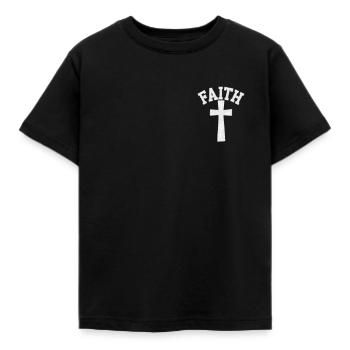 Jesus Christ Christian Christianity God Bible - Kids' T-Shirt - black - Front - AI Model Kid Female (0cm)