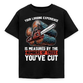 Votre expérience de l’exploitation forestière est Bûcheron - T-shirt Enfant - noir - Devant - AI Model Kid Female (0cm)