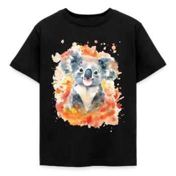 Koala - Kinder T-Shirt - Schwarz - Vorne - AI Model Kid Female (0cm)