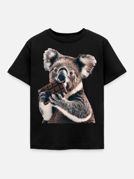 Koala - Kinder T-Shirt - Schwarz