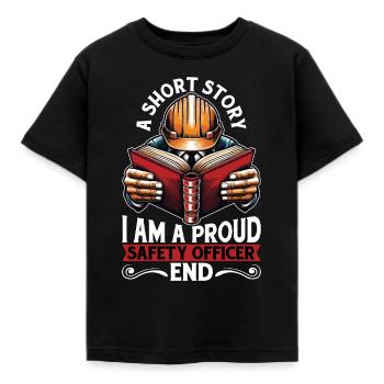Safety Officer A Short Story I Am A Safety Manager - Kids' T-Shirt - black - Front - AI Model Kid Female (0cm)