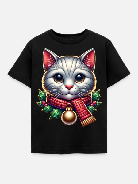 Katze - Kinder T-Shirt - Schwarz