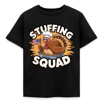Funny Thanksgiving Turkey - Kids' T-Shirt - black - Front - AI Model Kid Female (0cm)