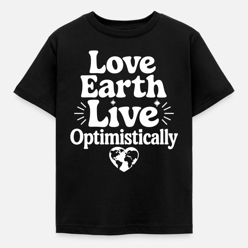 Optimisme climatique, Jour de la Terre, Durabilité - T-shirt Enfant - noir