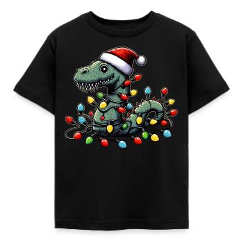 Cute Funny Loch Ness Monster Nessie Plesiosau - Kids' T-Shirt - black - Front - AI Model Kid Female (0cm)