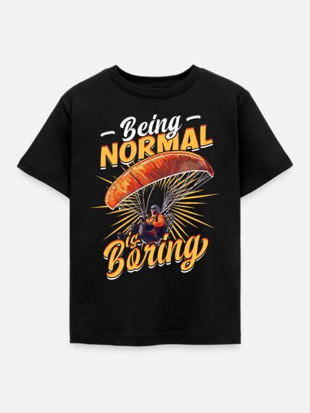 Paramotoring Motorschirm - Kinder T-Shirt - Schwarz