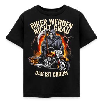 Werden Nicht Grau Das Ist Chrom Motorradfahrer - Kinder T-Shirt - Schwarz - Vorne - AI Model Kid Female (0cm)