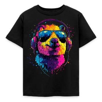 Lunettes de soleil Quokka Arc-en-ciel Australie Quokkas - T-shirt Enfant - noir - Devant - AI Model Kid Female (0cm)